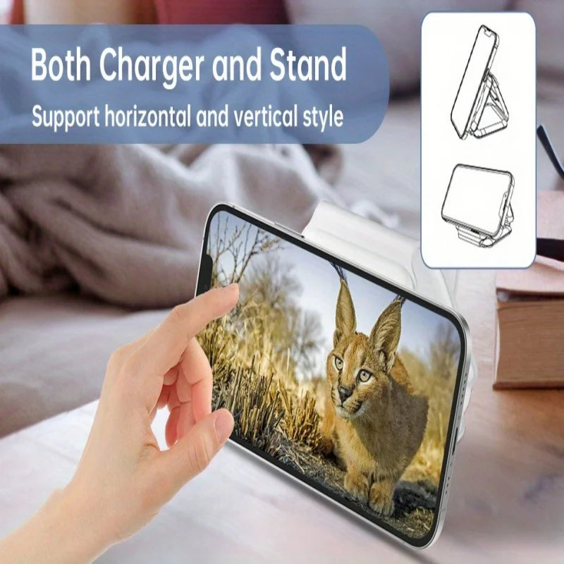 3-in-1 Magnetic Fast Wireless Charger - Foldable Charging Dock for iPhone, AirPods & Apple Watch